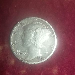 1934 mercury dime